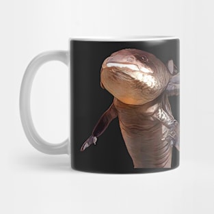 Realistic Dark Axolotl Mug